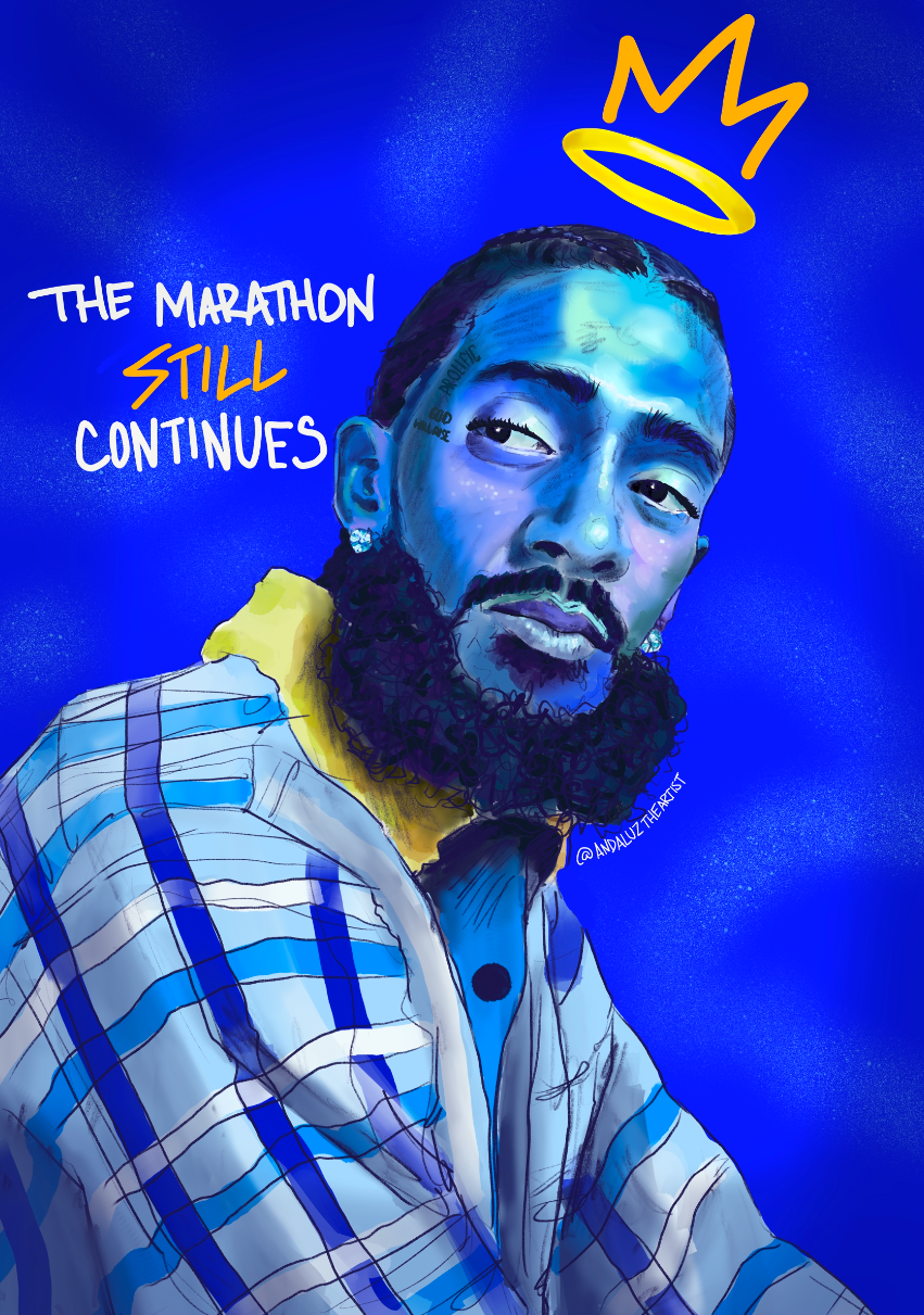 Nipsey online blue shirt