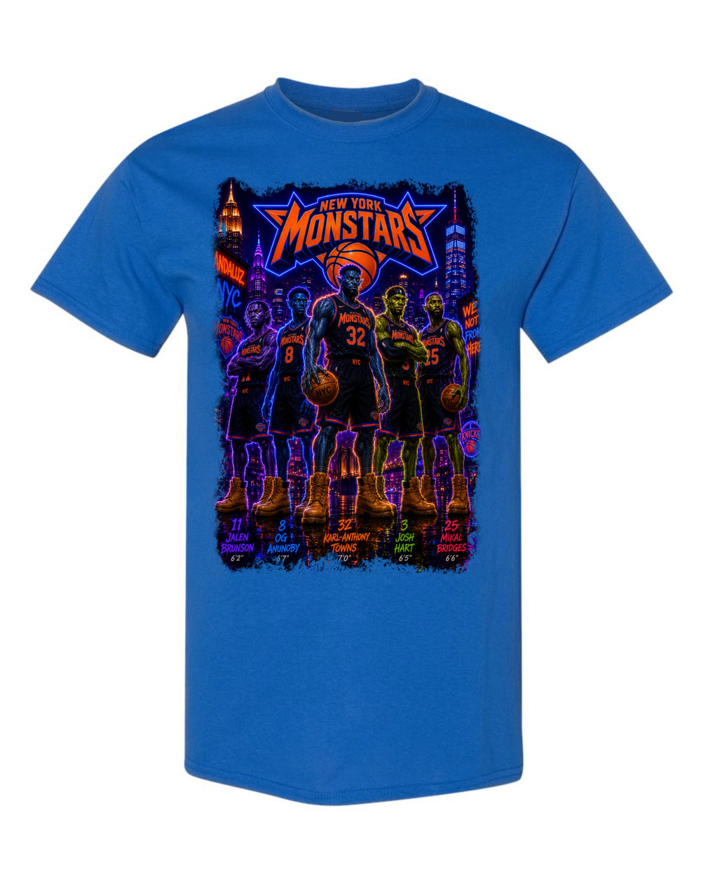 NY Monstars (Knicks) starting five tee