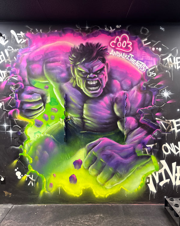 Purple Hulk Gym Mural
