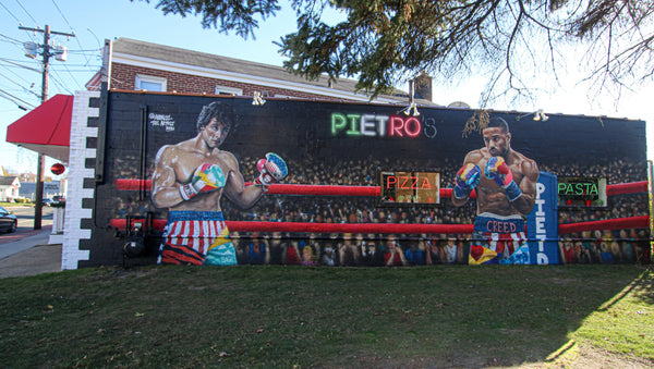 Rocky vs Adonis Creed Mural