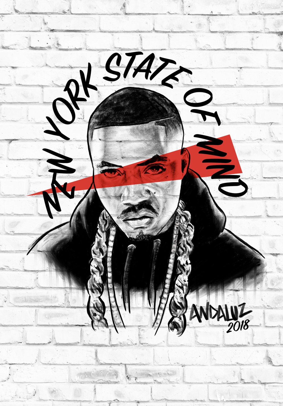 "wc" Nas New York State of Mind Print (17" x 24")