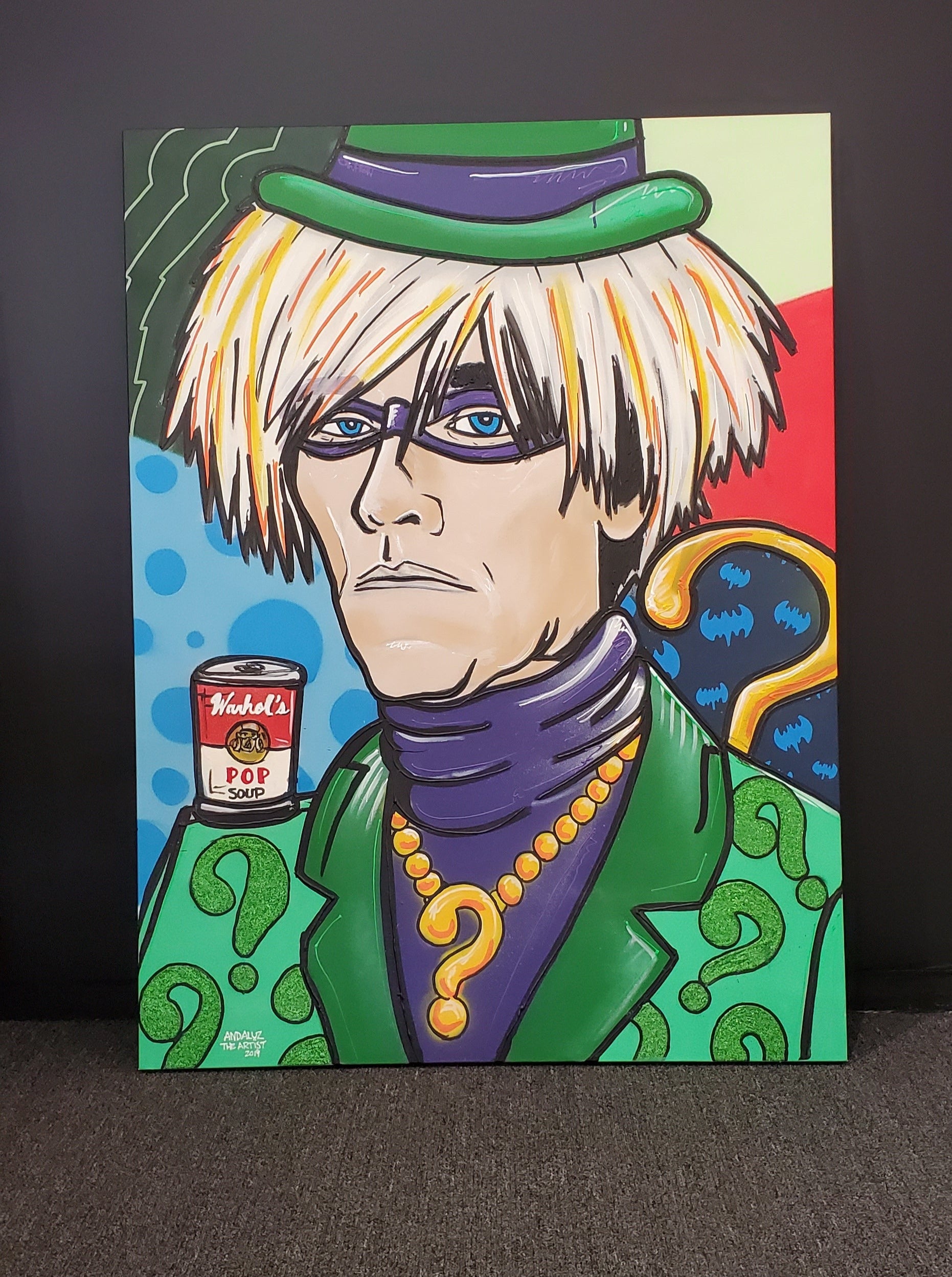 Andy Warhol Vintage 1976 Silkscreen Print Framed Pop Art Exhibition Poster  