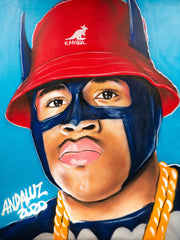 Artclass: LL Cool J is Batman original canvas (36"x48")